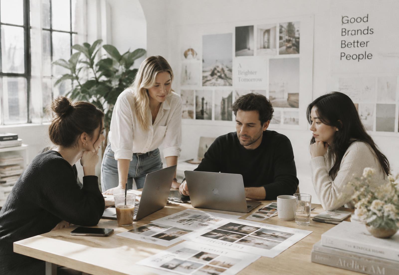 Notre équipe marketing en studio